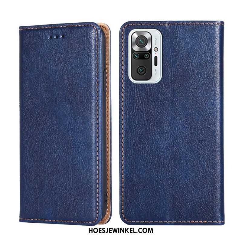 Bescherming Hoesje voor Xiaomi Redmi Note 10 Pro Folio-hoesje Vintage Lederen Stijl