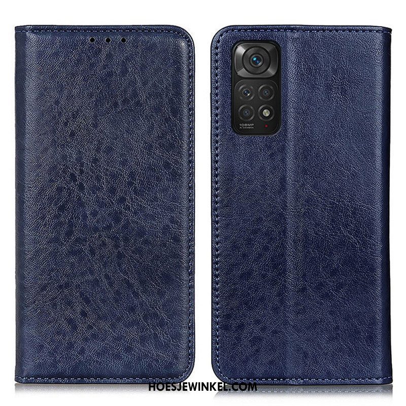 Bescherming Hoesje voor Xiaomi Redmi Note 11 / 11S Folio-hoesje Leer Textuur