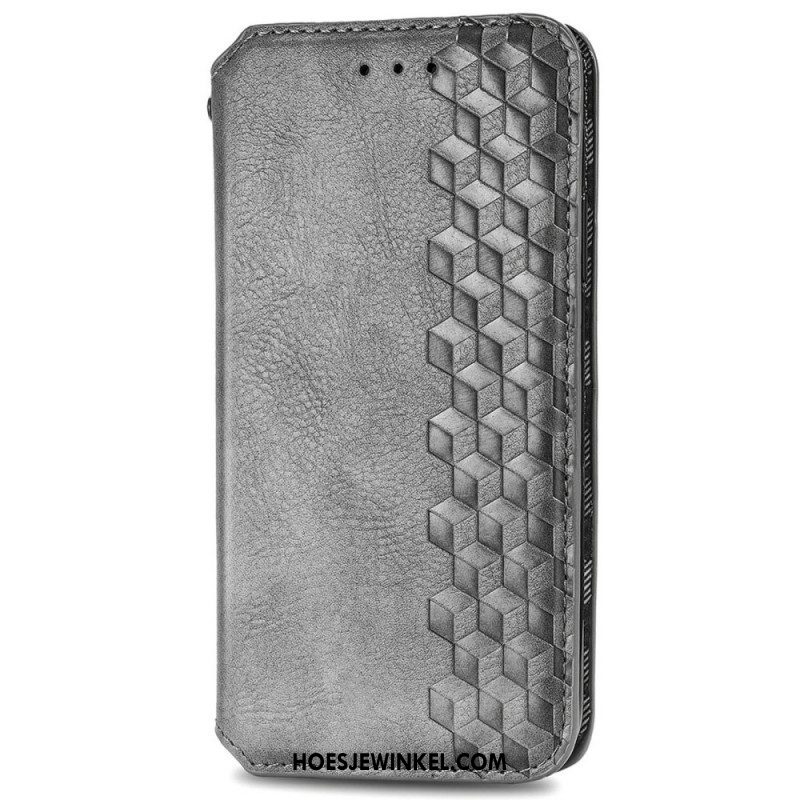 Bescherming Hoesje voor Xiaomi Redmi Note 11 / 11S Folio-hoesje Leereffect Diamanttextuur