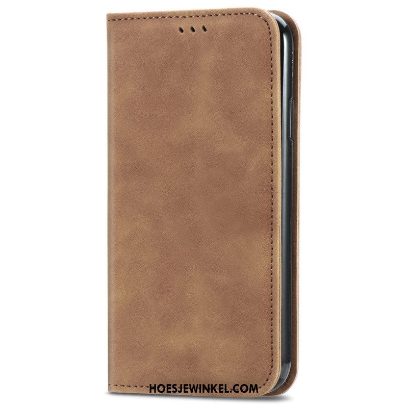 Bescherming Hoesje voor Xiaomi Redmi Note 11 / 11S Folio-hoesje Vintage Leereffect