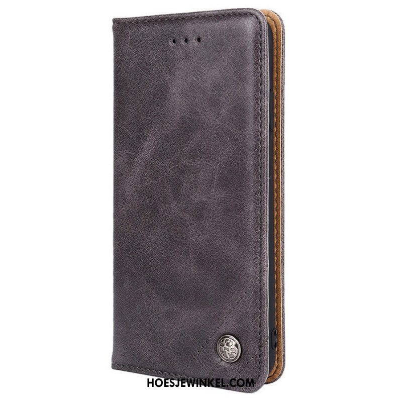 Bescherming Hoesje voor Xiaomi Redmi Note 11 Pro / 11 Pro 5G Folio-hoesje Stijl Lederen Klinknagel