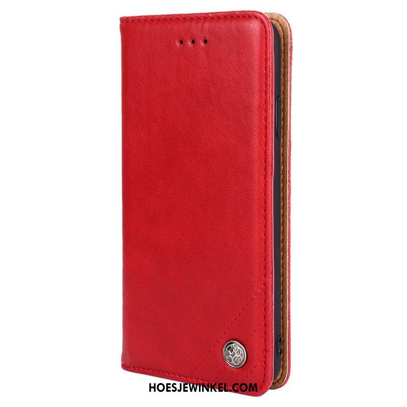 Bescherming Hoesje voor Xiaomi Redmi Note 11 Pro / 11 Pro 5G Folio-hoesje Stijl Lederen Klinknagel