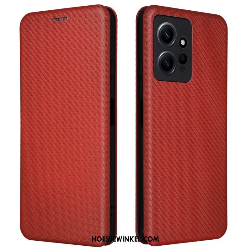Bescherming Hoesje voor Xiaomi Redmi Note 12 4G Folio-hoesje Koolstofvezel