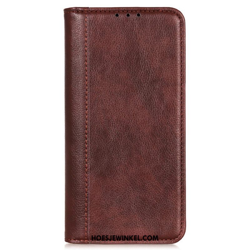 Bescherming Hoesje voor Xiaomi Redmi Note 12 4G Folio-hoesje Vintage Gespleten Leer