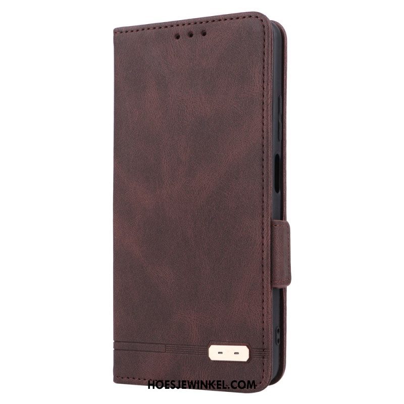 Bescherming Hoesje voor Xiaomi Redmi Note 12 Pro Folio-hoesje Stijlvol Leereffect