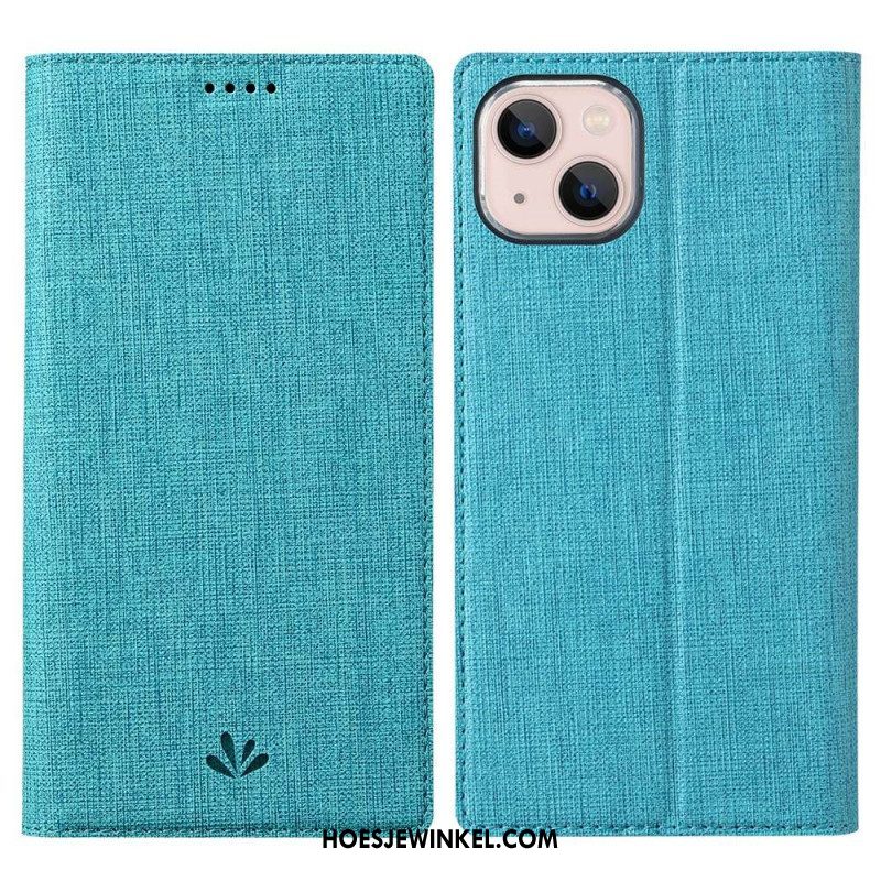 Bescherming Hoesje voor iPhone 14 Plus Folio-hoesje Getextureerde Vili Dmx