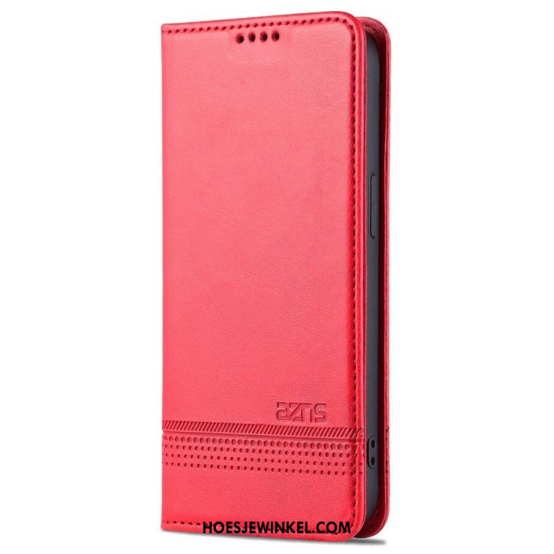 Bescherming Hoesje voor iPhone 14 Pro Folio-hoesje Azns Leerstyling