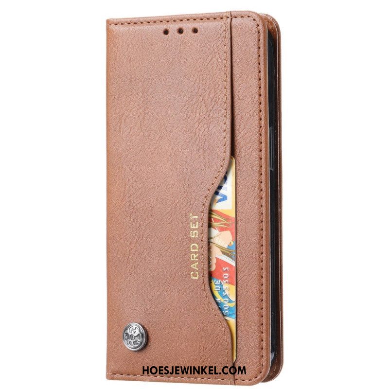 Bescherming Hoesje voor iPhone 14 Pro Max Folio-hoesje Kaarthouder Van Imitatieleer