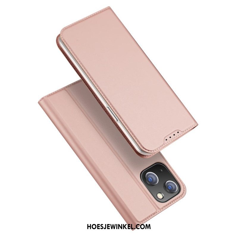 Bescherming Hoesje voor iPhone 15 Folio-hoesje Skin-pro Serie Dux Ducis