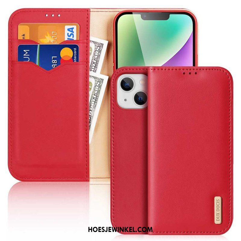 Bescherming Hoesje voor iPhone 15 Plus Folio-hoesje Hivo Serie Dux Ducis