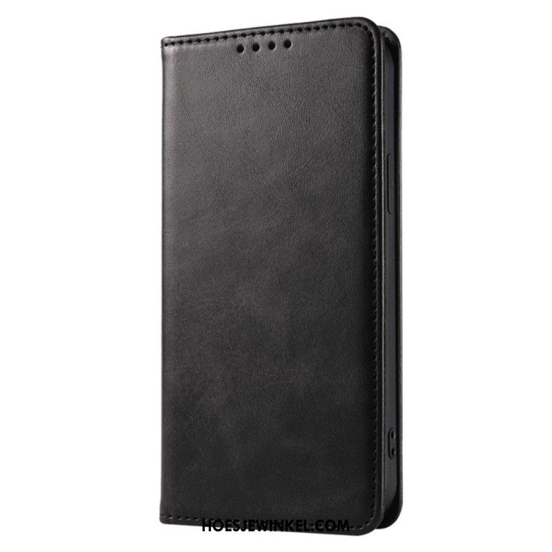 Bescherming Hoesje voor iPhone 15 Plus Folio-hoesje Klassiek Leereffect