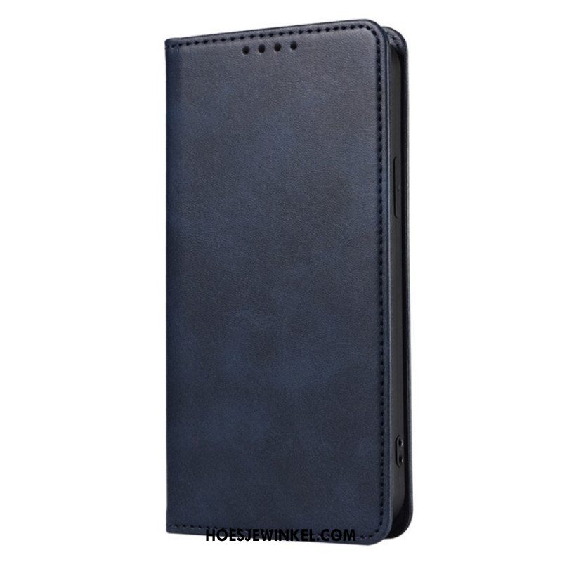 Bescherming Hoesje voor iPhone 15 Plus Folio-hoesje Klassiek Leereffect