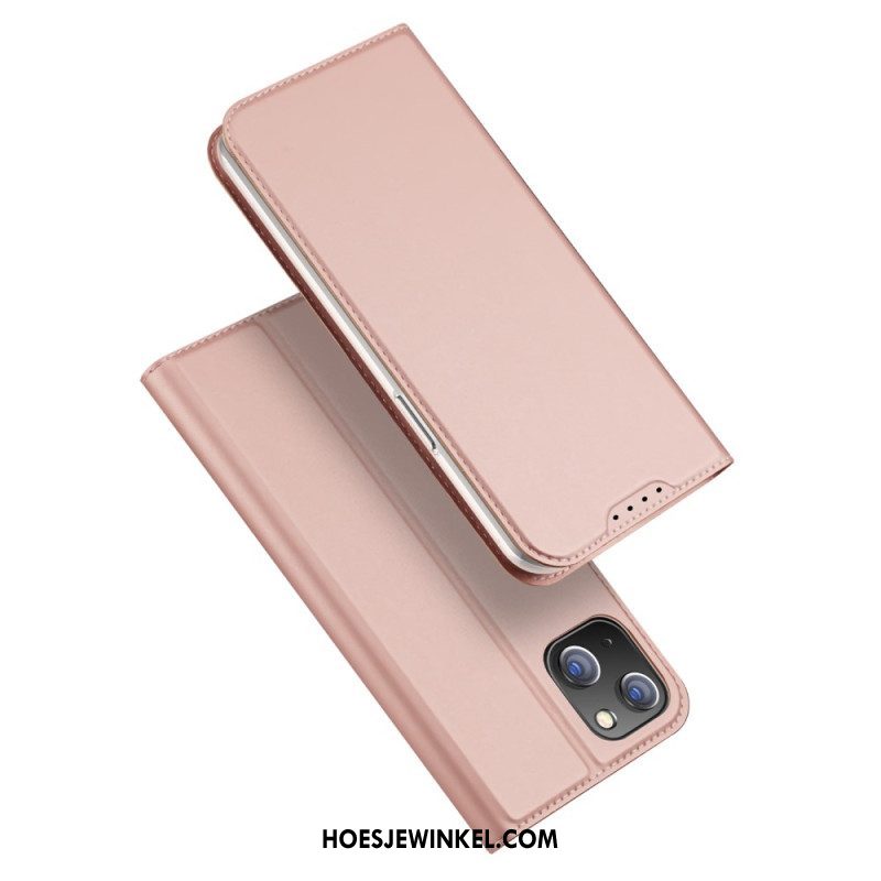 Bescherming Hoesje voor iPhone 15 Plus Folio-hoesje Skin-pro Serie Dux Ducis