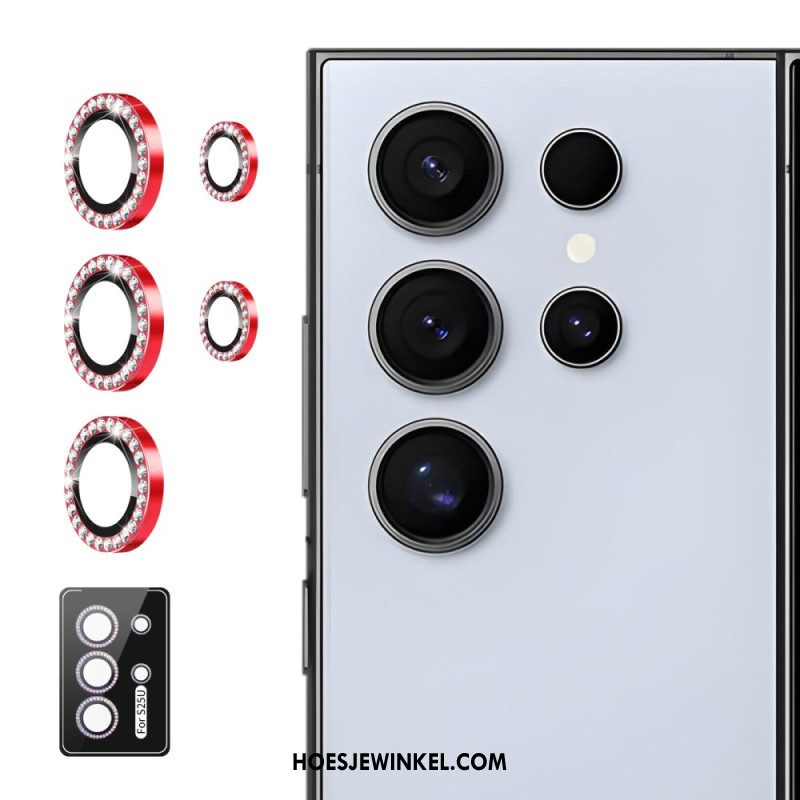 Cameralensbeschermer Voor Samsung Galaxy S25 Ultra 5g Met Legeringsringen En Strass-steentjes
