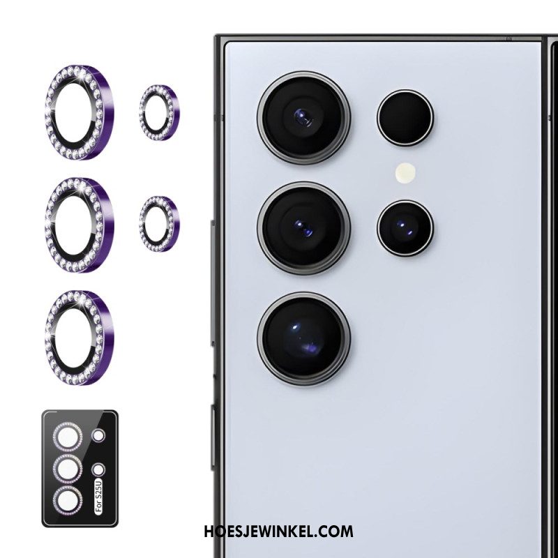 Cameralensbeschermer Voor Samsung Galaxy S25 Ultra 5g Met Legeringsringen En Strass-steentjes