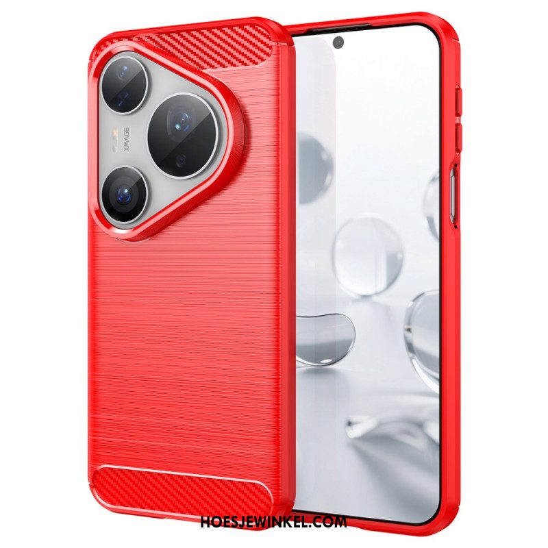 Case Hoesje Huawei Pura 80 Pro Telefoonhoesje Geborsteld Koolstofvezel
