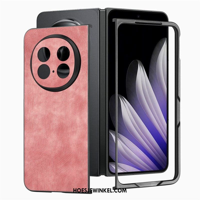 Case Hoesje Oppo Find N5 Telefoonhoesje Retro Leer