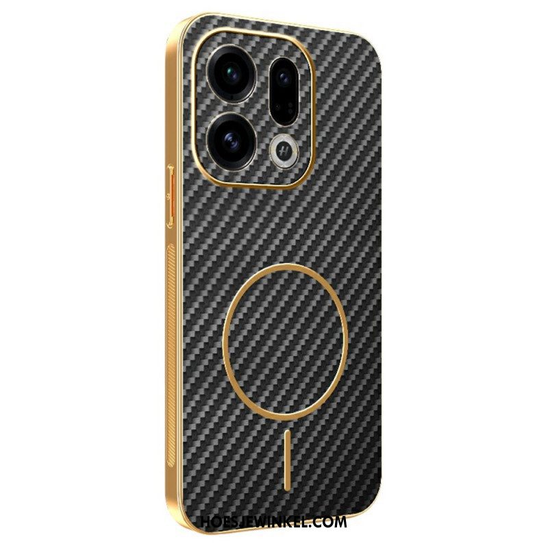 Case Hoesje Oppo Find X9 5g Telefoonhoesje Koolstofvezeltextuur