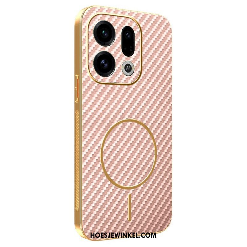 Case Hoesje Oppo Find X9 5g Telefoonhoesje Koolstofvezeltextuur