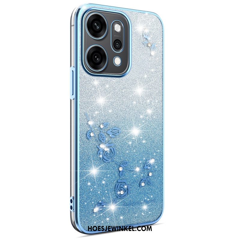 Case Hoesje Oppo Reno 14 Pro 5g Telefoonhoesje Bloemen En Strass-steentjes
