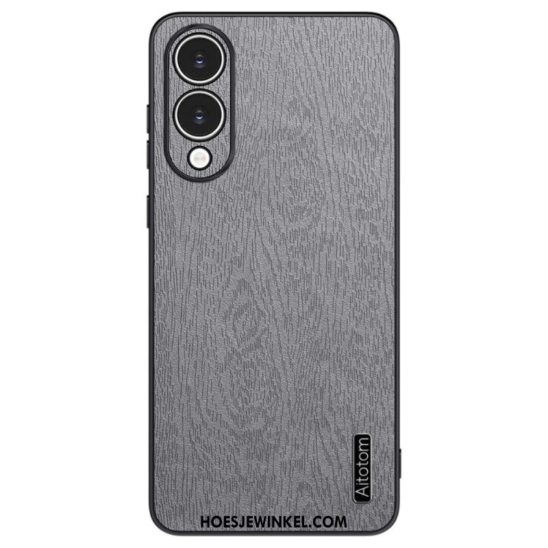 Case Hoesje Samsung Galaxy S25 5g Edge Telefoonhoesje Azns Houteffect