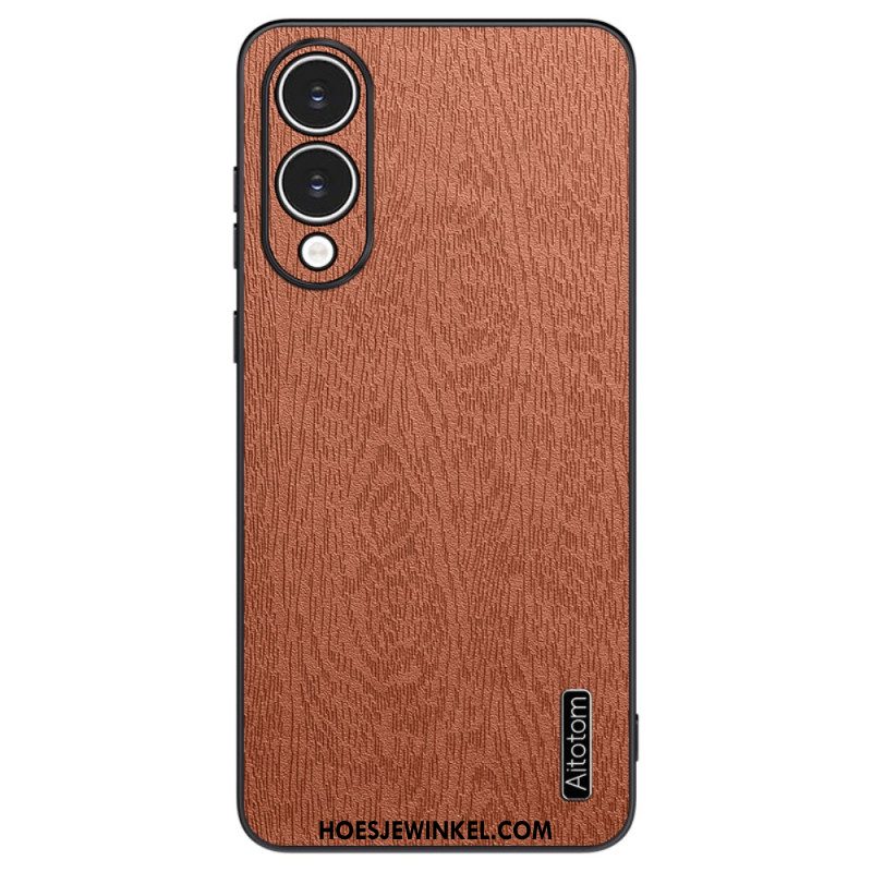 Case Hoesje Samsung Galaxy S25 5g Edge Telefoonhoesje Azns Houteffect