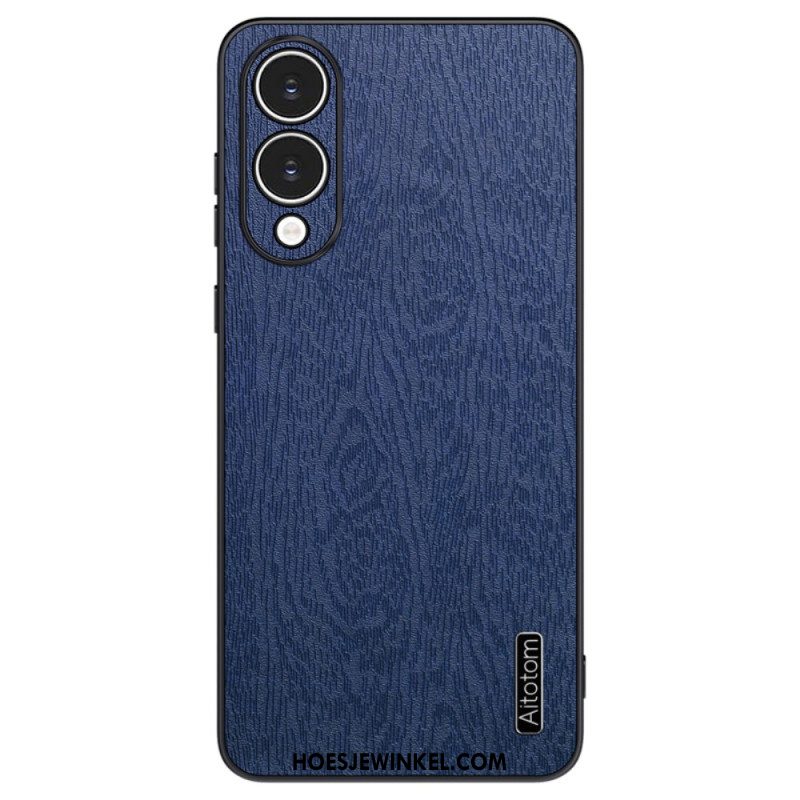 Case Hoesje Samsung Galaxy S25 5g Edge Telefoonhoesje Azns Houteffect