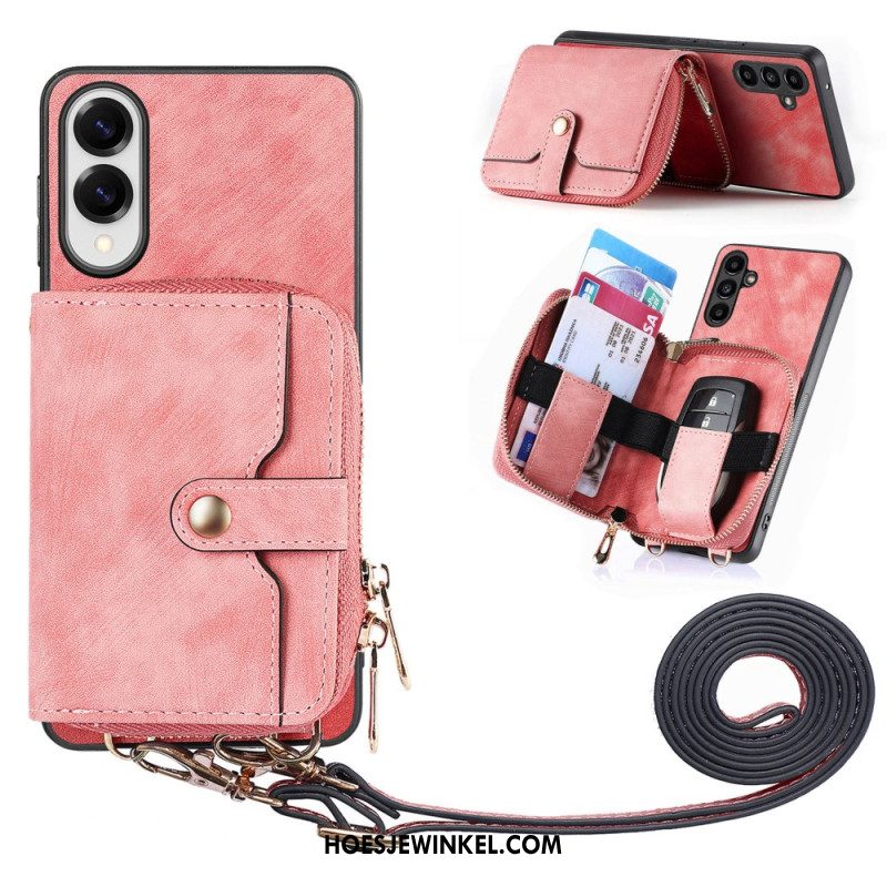 Case Hoesje Samsung Galaxy S25 5g Edge Telefoonhoesje De Chique Nomad Met Schouderriem