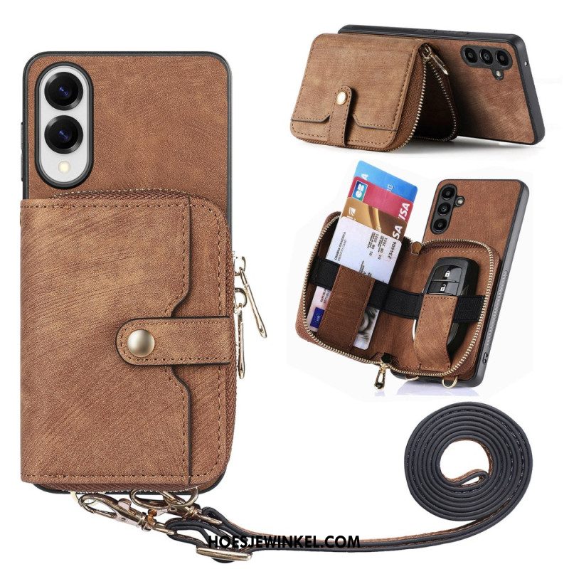 Case Hoesje Samsung Galaxy S25 5g Edge Telefoonhoesje De Chique Nomad Met Schouderriem