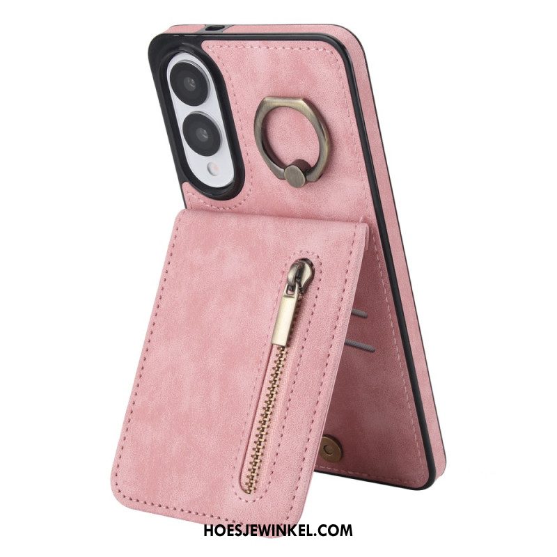 Case Hoesje Samsung Galaxy S25 5g Edge Telefoonhoesje Portemonnee Met Ritssluiting En Rfid-technologie