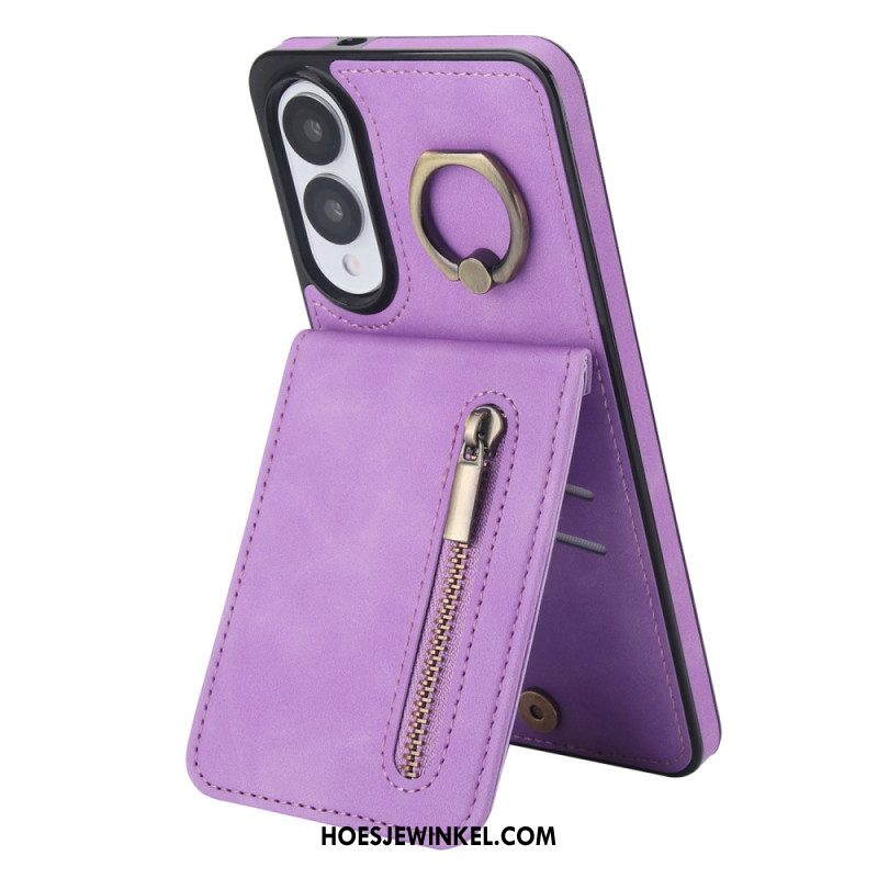 Case Hoesje Samsung Galaxy S25 5g Edge Telefoonhoesje Portemonnee Met Ritssluiting En Rfid-technologie