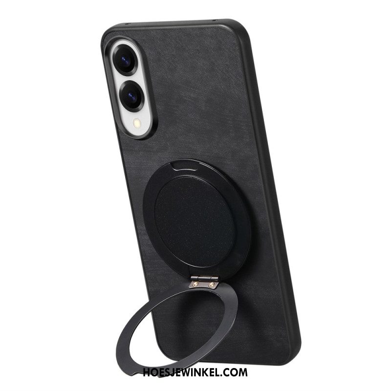 Case Hoesje Samsung Galaxy S25 5g Edge Telefoonhoesje Suède-effect Met Draaibare Standaard