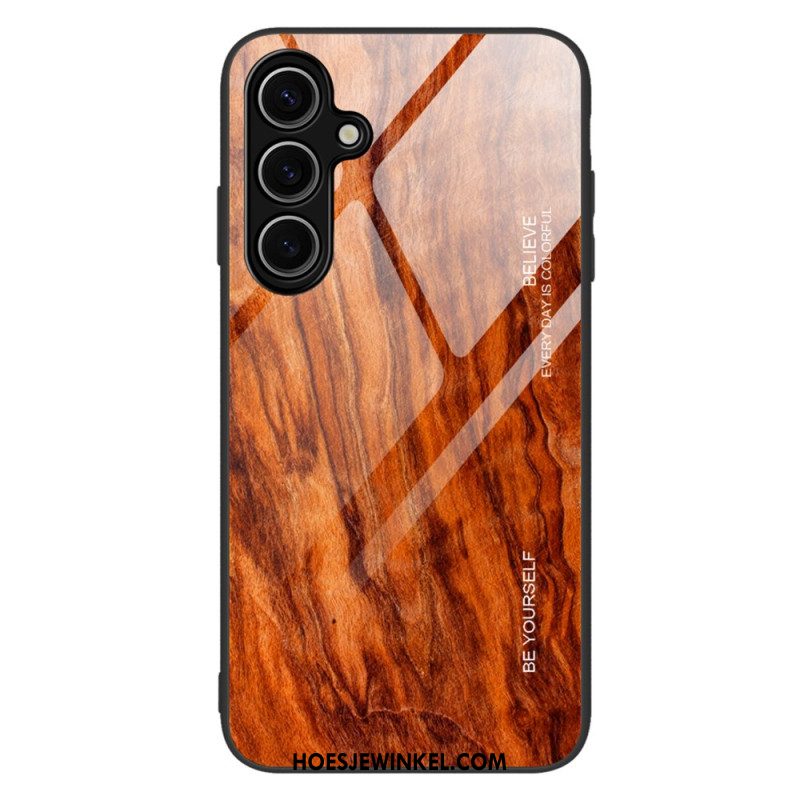 Case Hoesje Samsung Galaxy S25 5g Telefoonhoesje Gehard Glas En Hout