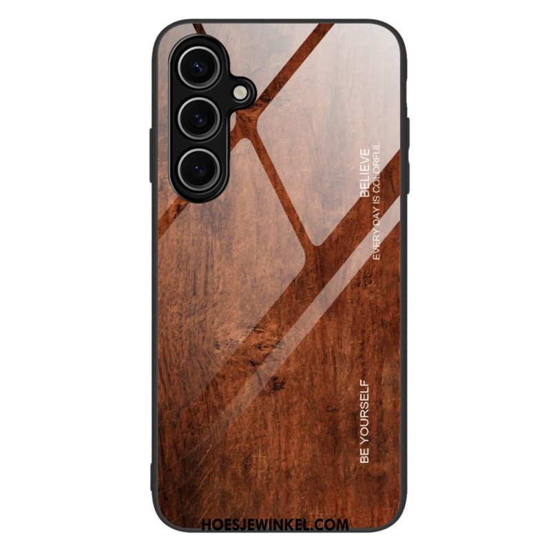 Case Hoesje Samsung Galaxy S25 5g Telefoonhoesje Gehard Glas En Hout