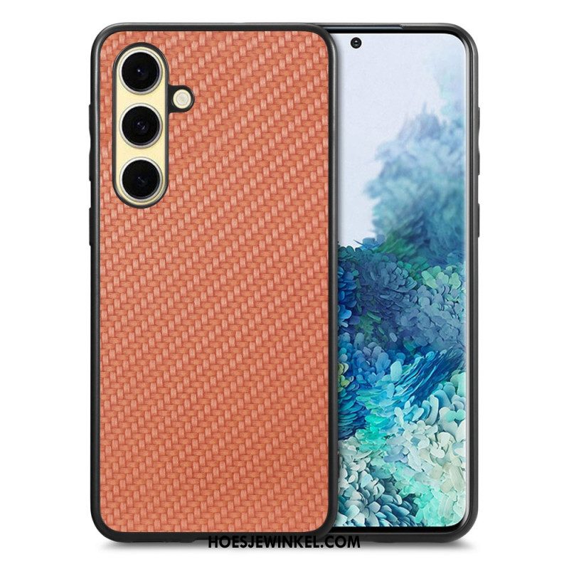 Case Hoesje Samsung Galaxy S25 5g Telefoonhoesje Koolstofvezelcoating
