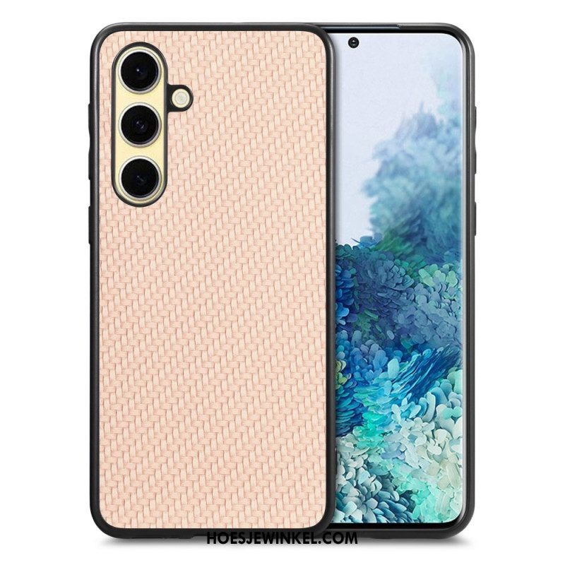 Case Hoesje Samsung Galaxy S25 5g Telefoonhoesje Koolstofvezelcoating