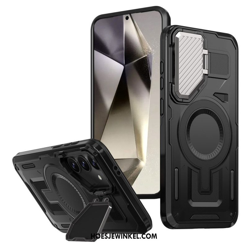 Case Hoesje Samsung Galaxy S25 5g Telefoonhoesje Magsafe Compatibele Houder En Lensbeschermer
