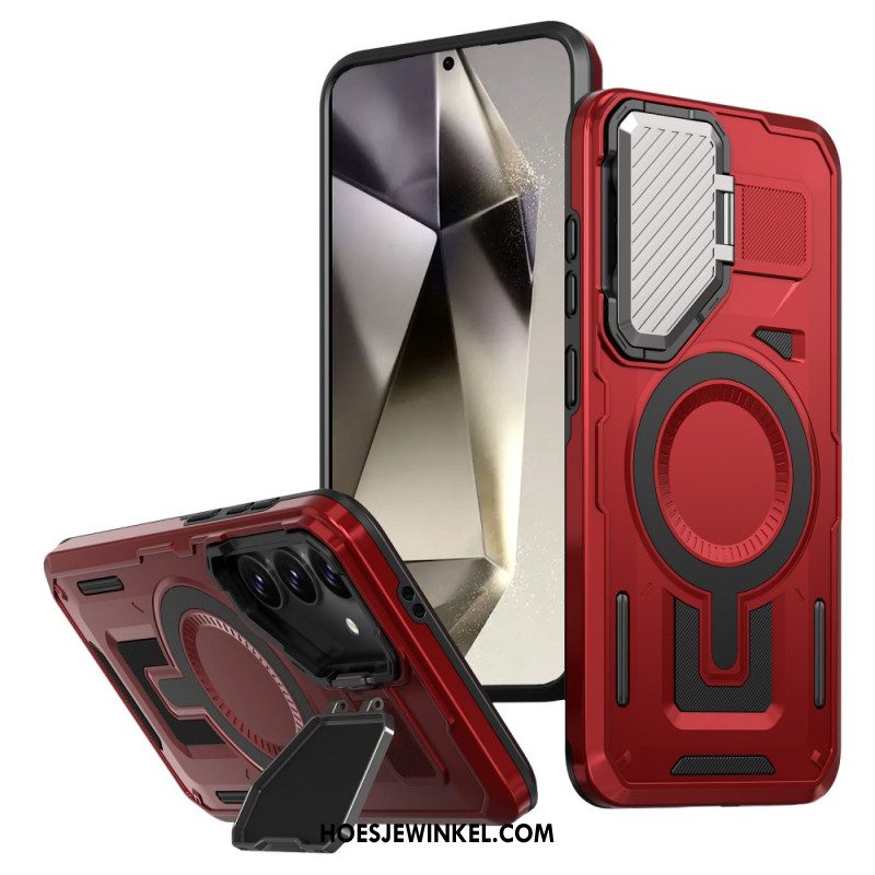 Case Hoesje Samsung Galaxy S25 5g Telefoonhoesje Magsafe Compatibele Houder En Lensbeschermer