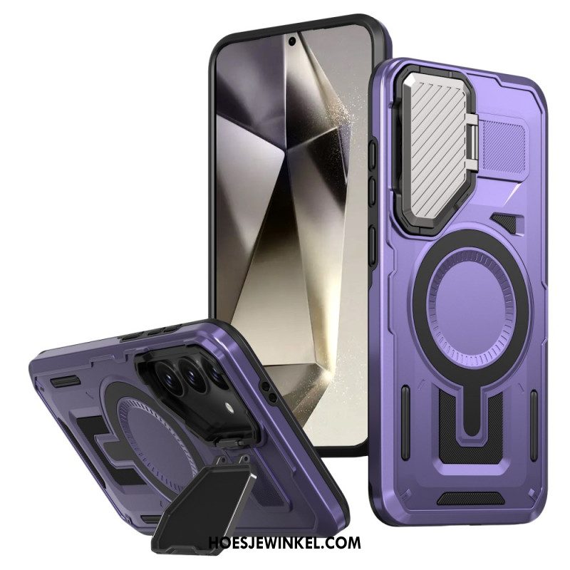 Case Hoesje Samsung Galaxy S25 5g Telefoonhoesje Magsafe Compatibele Houder En Lensbeschermer