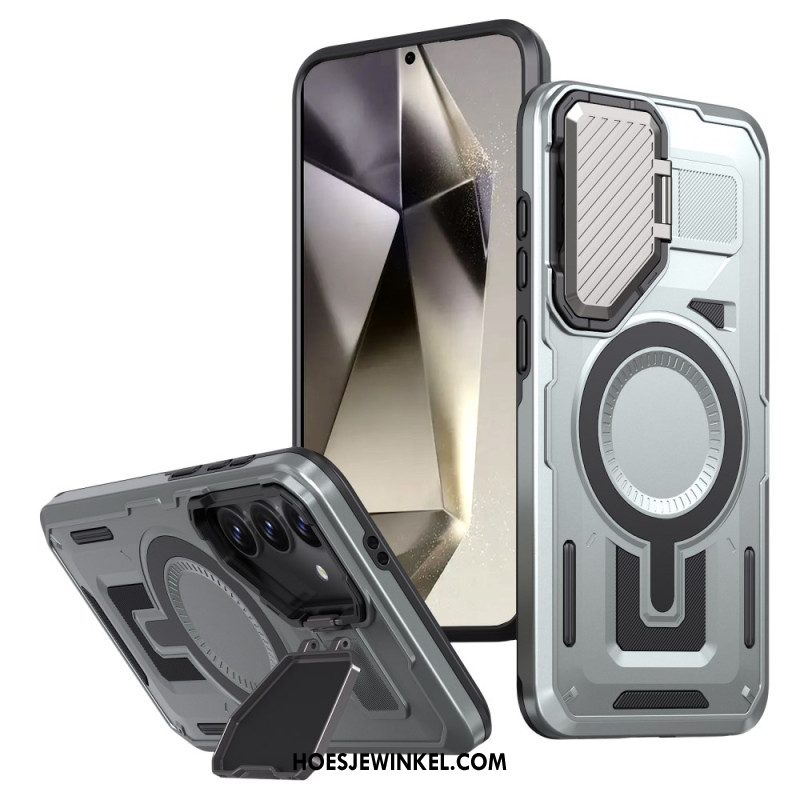 Case Hoesje Samsung Galaxy S25 5g Telefoonhoesje Magsafe Compatibele Houder En Lensbeschermer