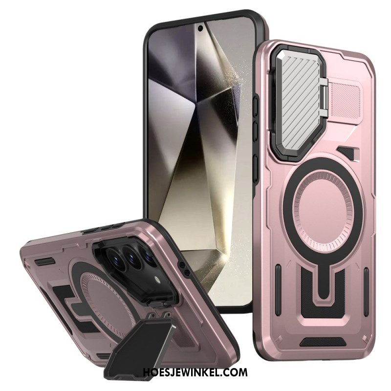 Case Hoesje Samsung Galaxy S25 5g Telefoonhoesje Magsafe Compatibele Houder En Lensbeschermer