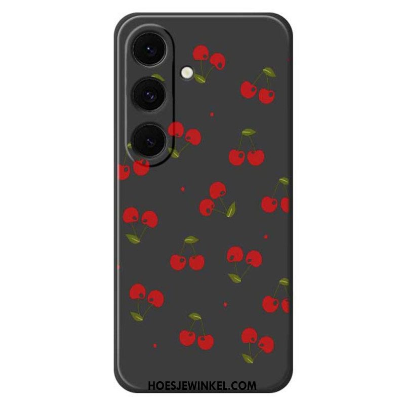 Case Hoesje Samsung Galaxy S25 Fe Telefoonhoesje Siliconen Met Kersenprint