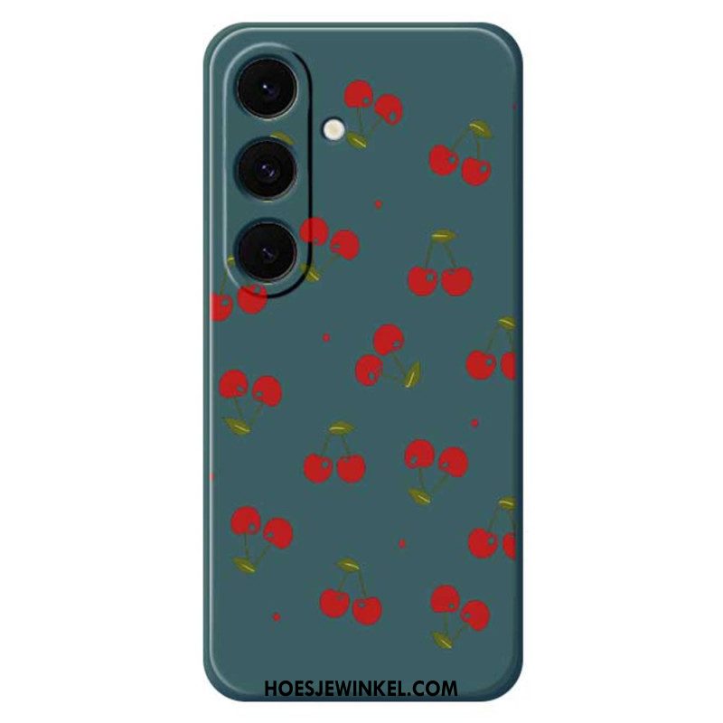Case Hoesje Samsung Galaxy S25 Fe Telefoonhoesje Siliconen Met Kersenprint