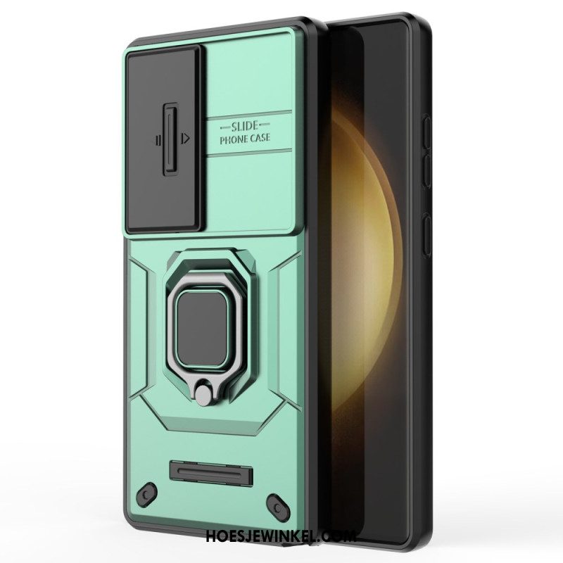 Case Hoesje Samsung Galaxy S25 Ultra 5g Telefoonhoesje Duurzame Ring Met Lensbeschermer
