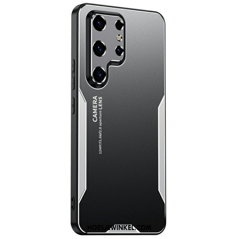 Case Hoesje Samsung Galaxy S25 Ultra 5g Telefoonhoesje Metaaleffect