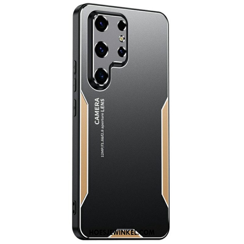 Case Hoesje Samsung Galaxy S25 Ultra 5g Telefoonhoesje Metaaleffect