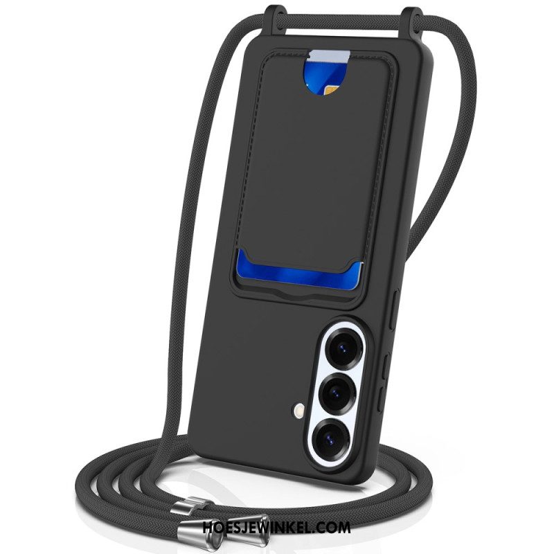 Case Hoesje Samsung Galaxy S26 Plus Telefoonhoesje Kaarthouder En Lanyard