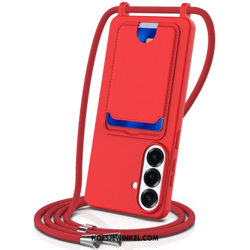 Case Hoesje Samsung Galaxy S26 Plus Telefoonhoesje Kaarthouder En Lanyard