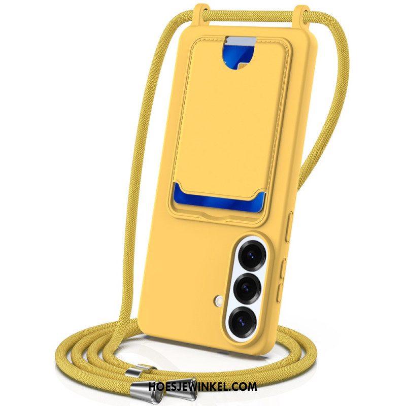 Case Hoesje Samsung Galaxy S26 Plus Telefoonhoesje Kaarthouder En Lanyard