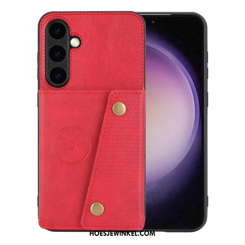 Case Hoesje Samsung Galaxy S26 Plus Telefoonhoesje Kaarthouder Met Leer-effect